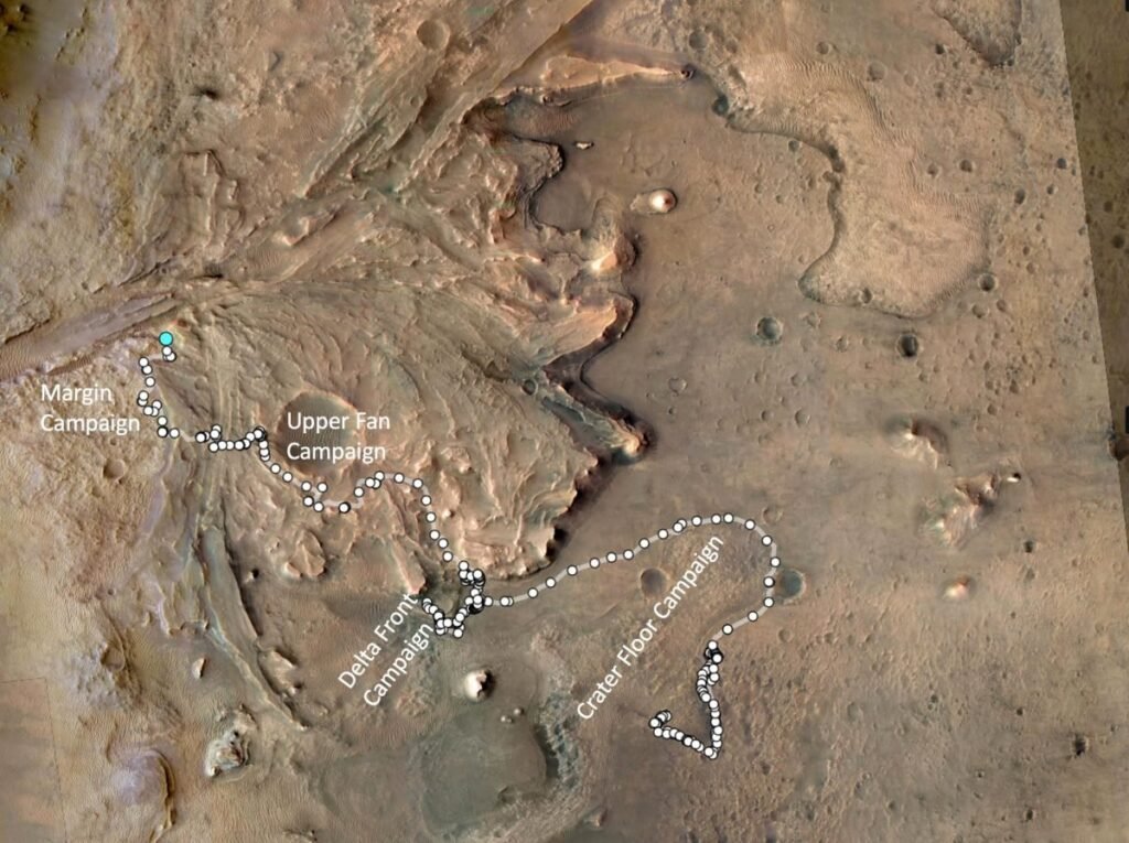Jezero Crater Elevation Graph