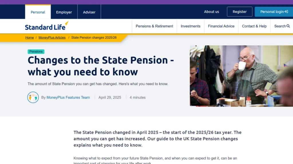£221.20 a week New State Pension Date in October 2025