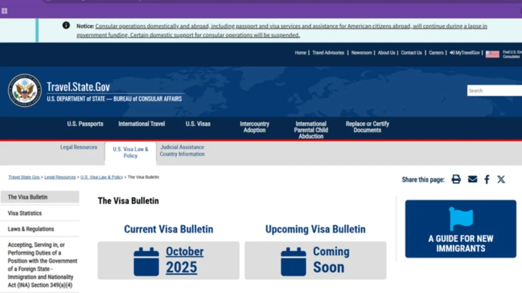 US Visa Processing Dates for November 2025
