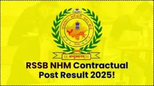 RSSB NHM Contractual Post Result 2025